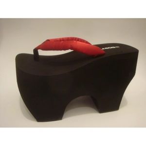 COPY - Platform Flip Flop thong Geta sandal Bostek Shoes style 109 4.75 inch